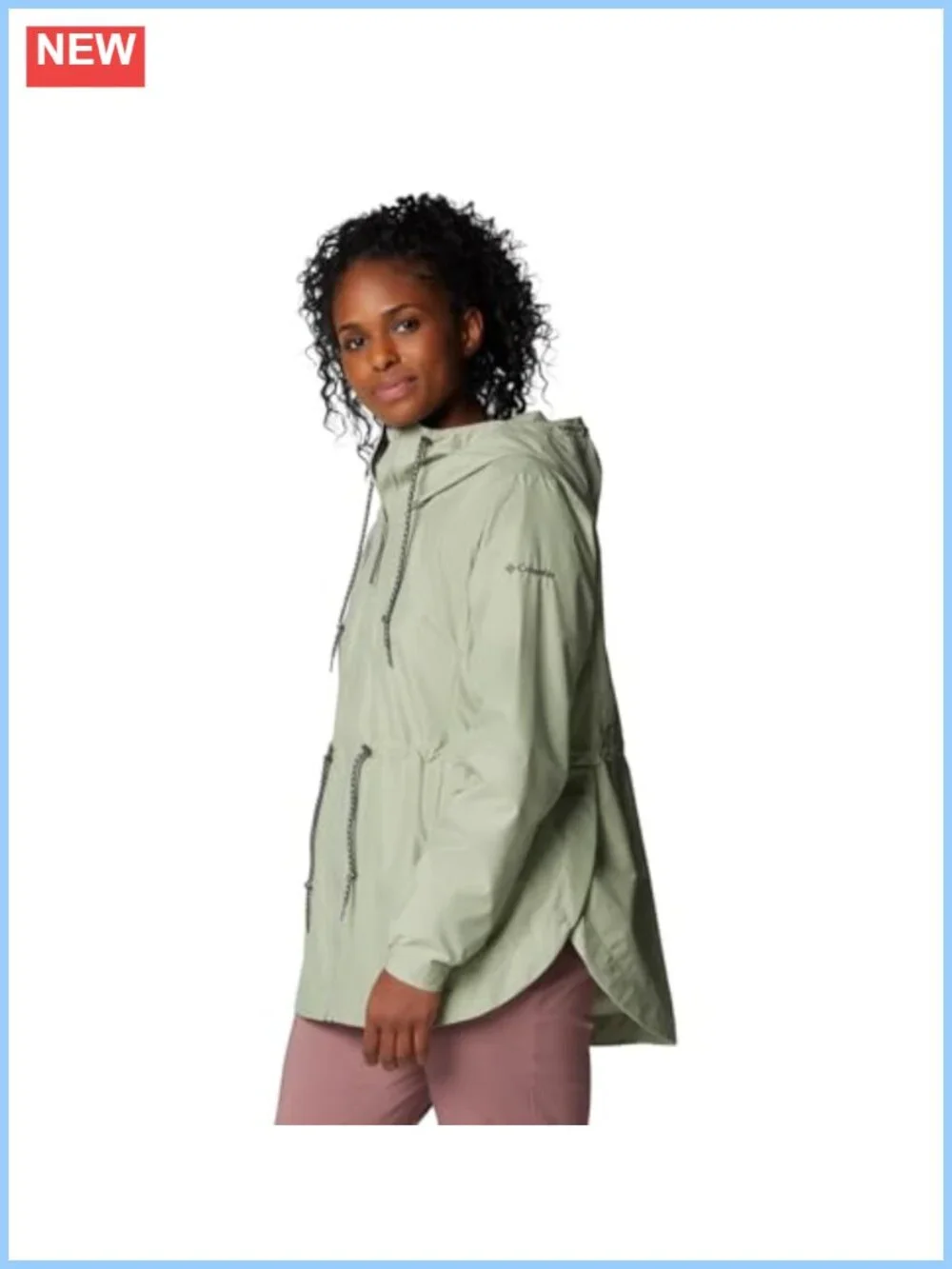 Waterproof Rain Jacket Hooded Nylon Blend Lightweight